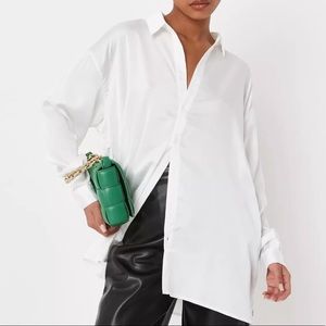 Missguided Oversized Satin Shirt